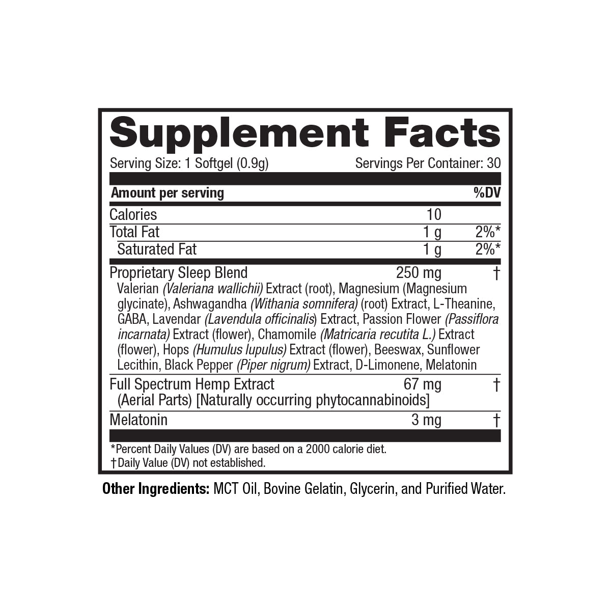 CBDfx Full Spectrum CBD Sleep Softgels