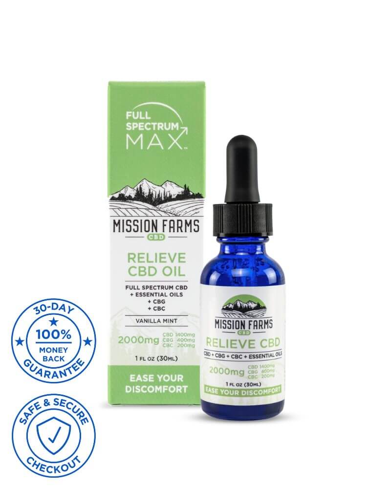 Mission Farms Full Spectrum Max Relieve CBD Oil