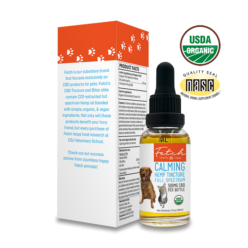 Extract Labs Organic Fetch Tincture | CBD Oil For Pets