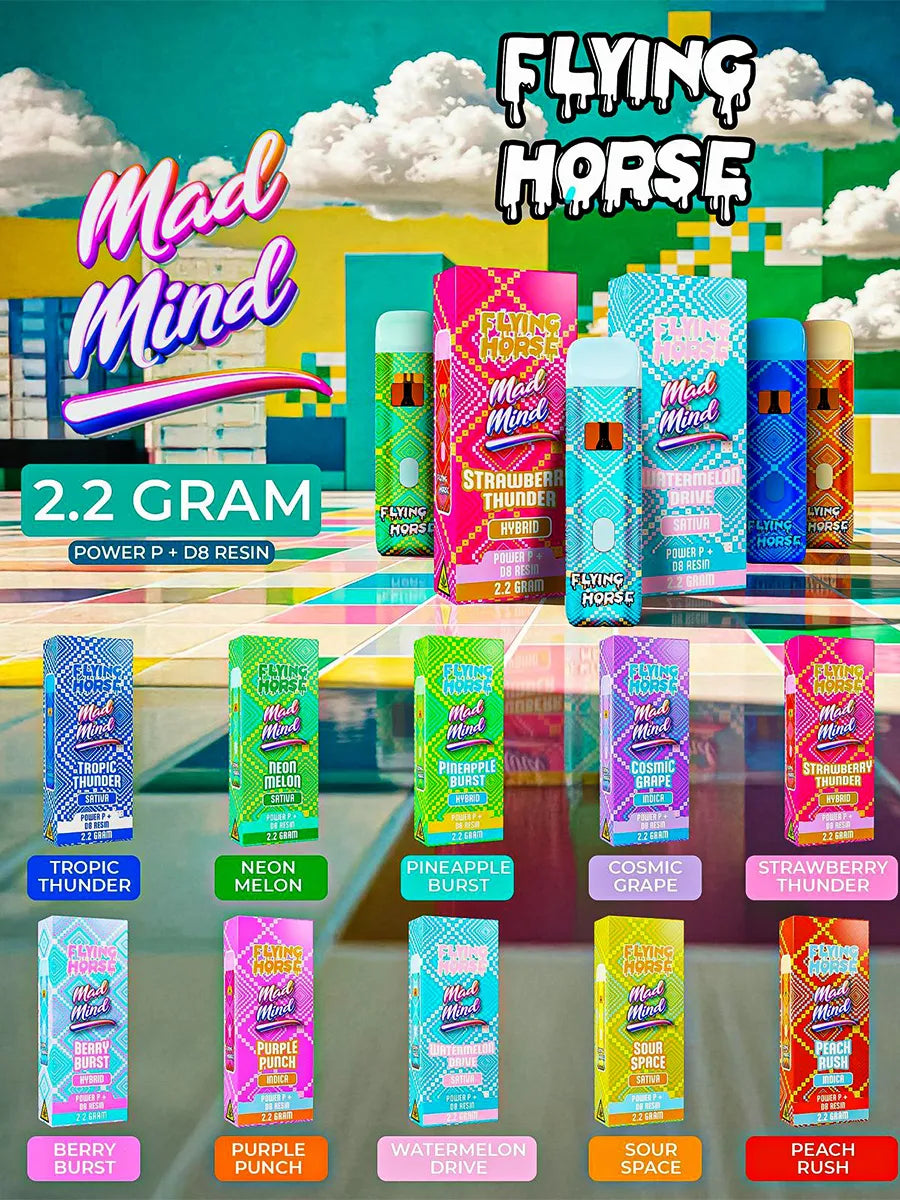 Strawberry Thunder Flying Horse Mad Mind Power P+D8 Resin Disposable 2.2G