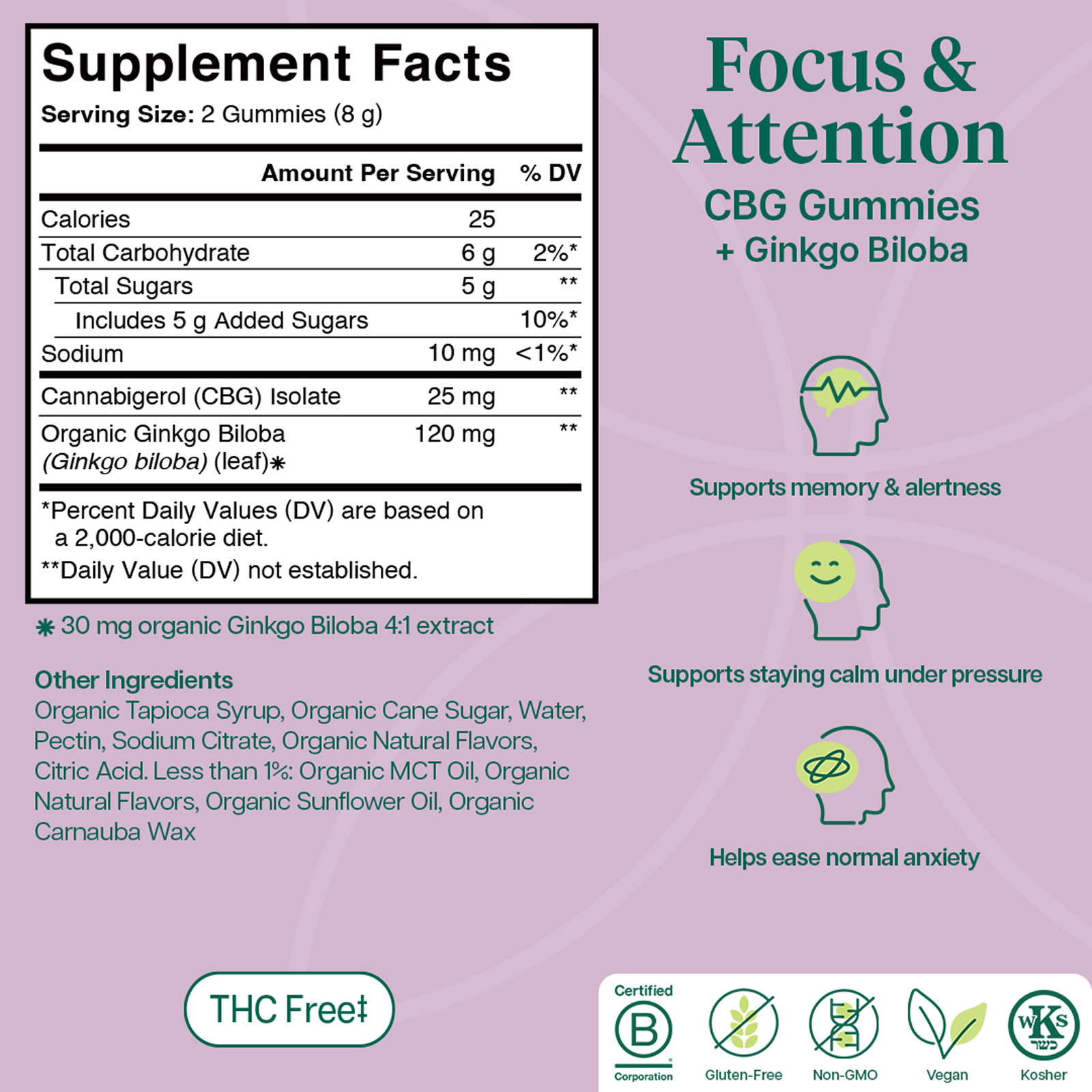 Charlotte's Web Focus & Attention CBG Gummies
