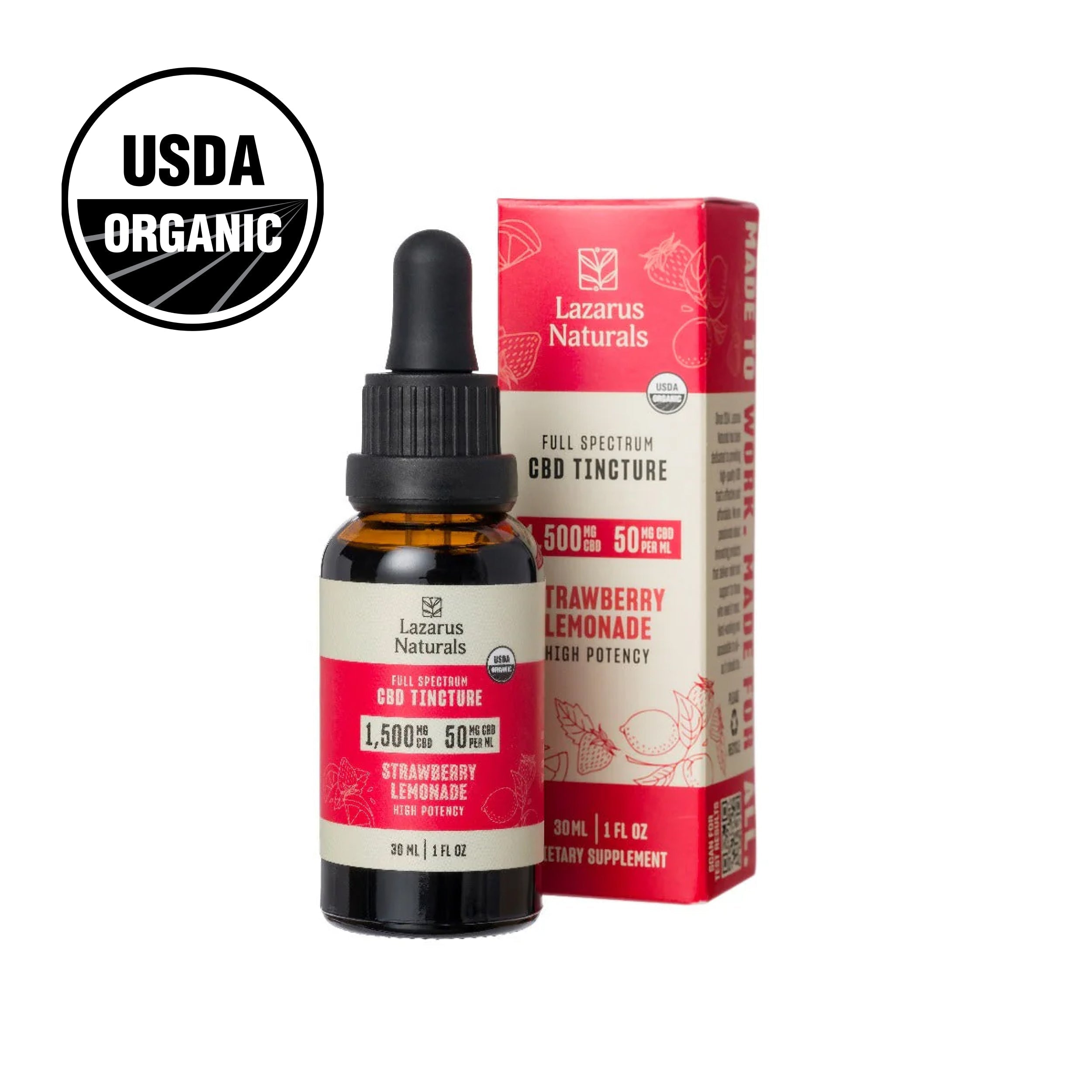 Lazarus Naturals ORGANIC CBD TINCTURE, 50MG/ML