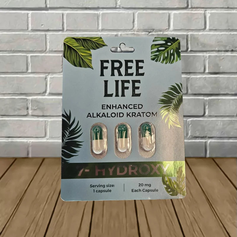 Free Life Enhanced Alkaloid 7-Hydroxy Extract Capsules 3ct Best Price