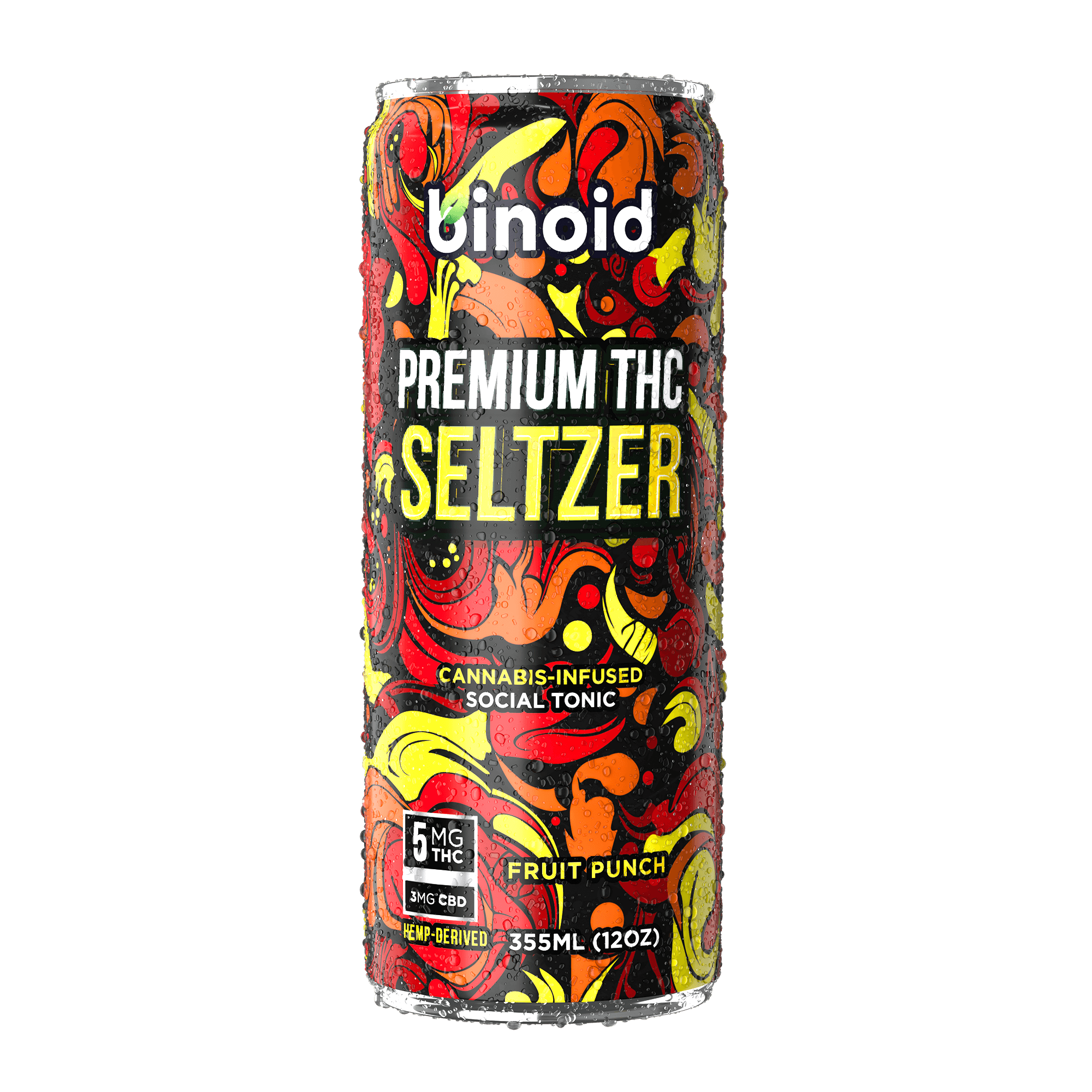 Binoid THC Seltzer – Good Vibes Cannabis Drink (4 Pack)