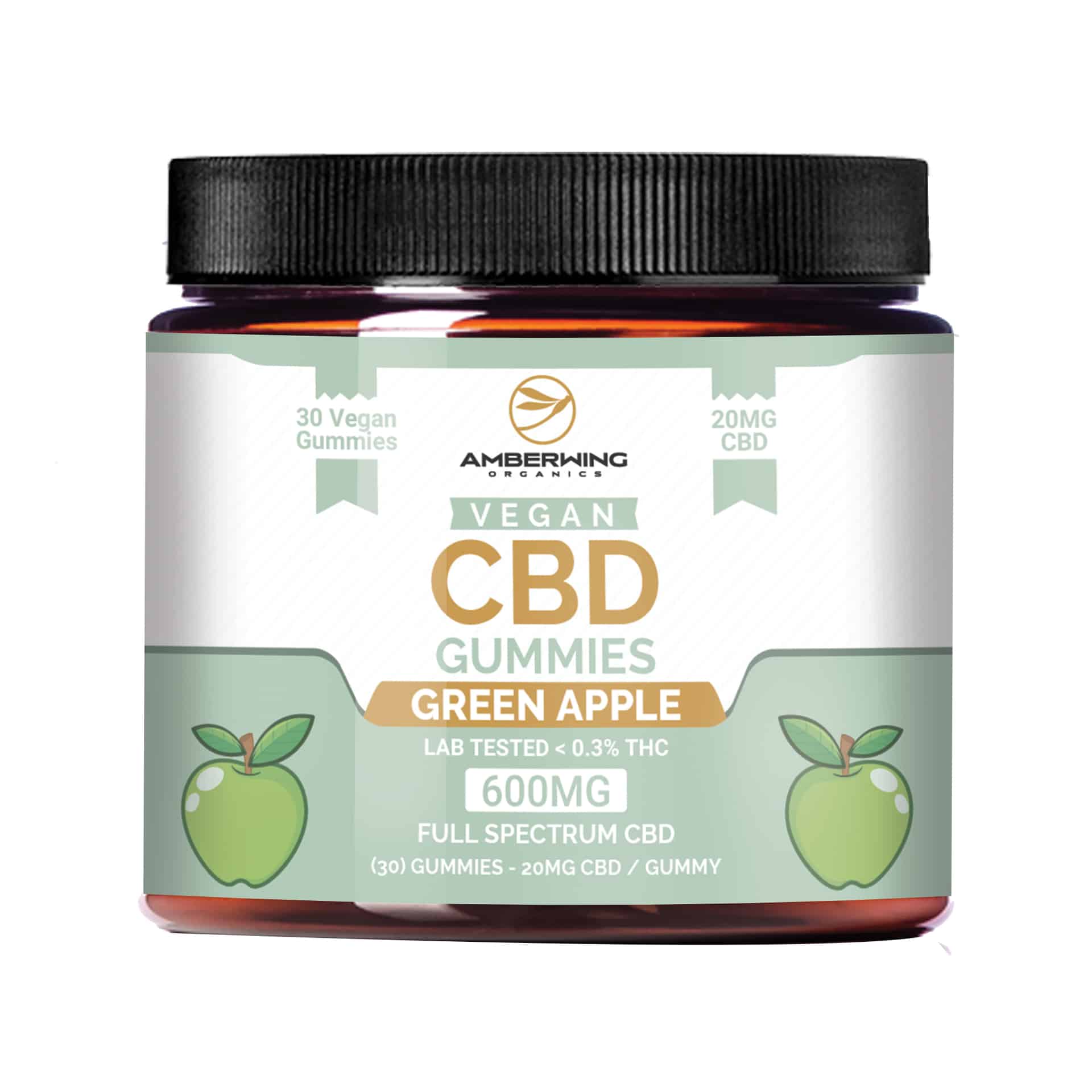 Full Spectrum Vegan CBD Gummies – Green Apple