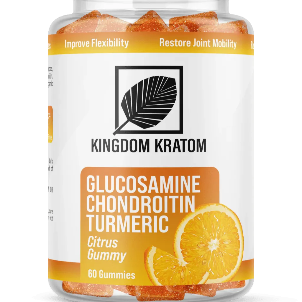Kingdom Kratom Glucosamine, Chondroitin & Turmeric Gummies