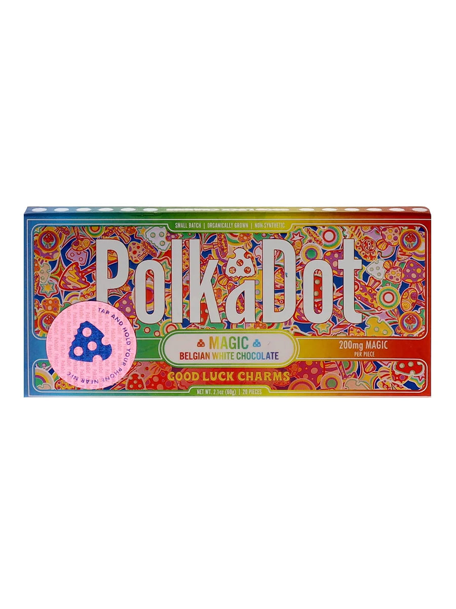 Good Luck Charms PolkaDot Magic Mushroom Belgian White Chocolate 200mg Magic Per Piece Best Price