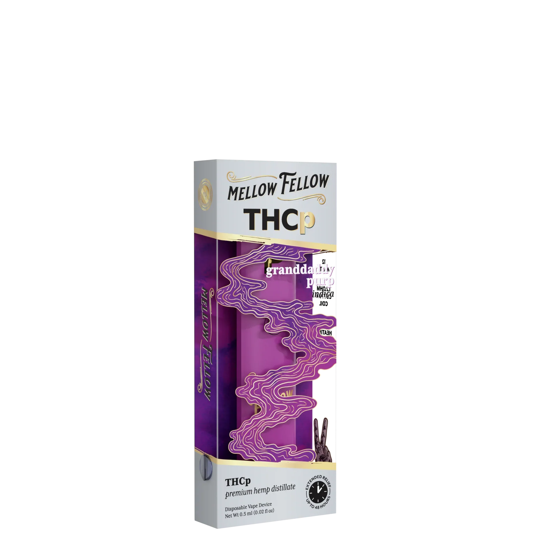 Mellow Fellow THCp 0.5g Disposable Vape - Granddaddy Purp (Indica) Best Price