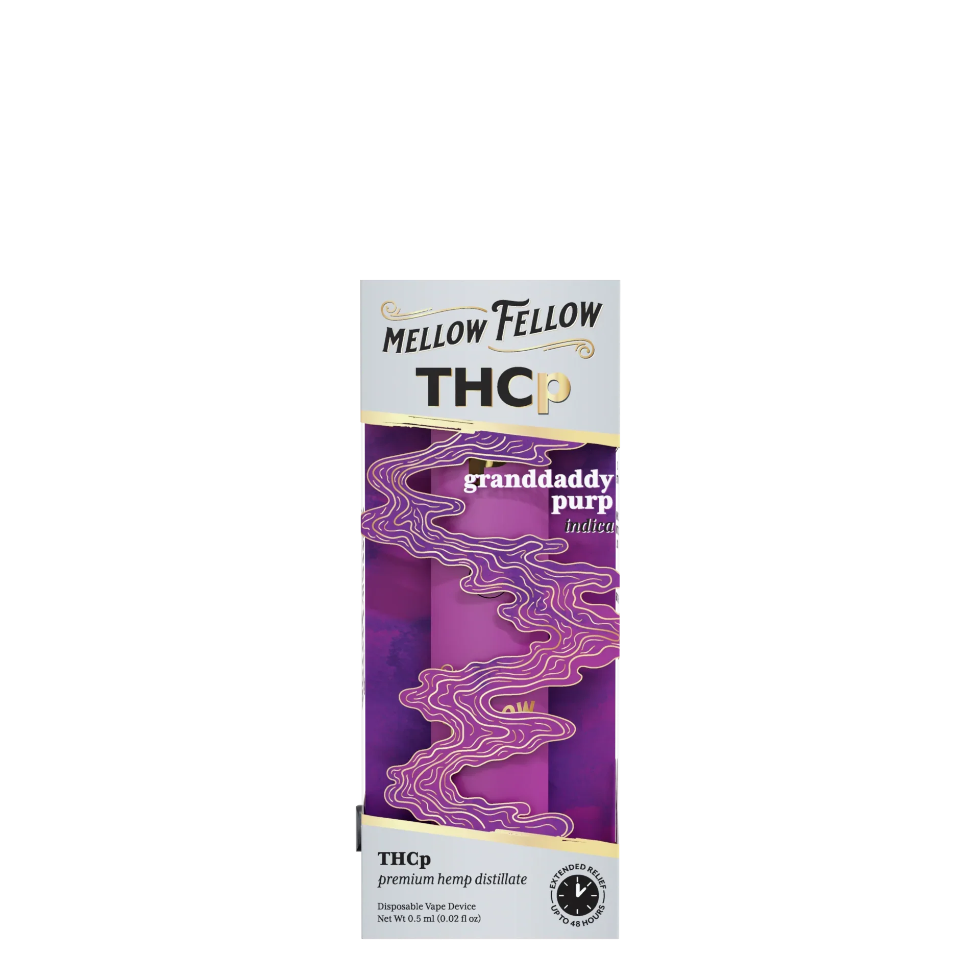 Mellow Fellow THCp 0.5g Disposable Vape - Granddaddy Purp (Indica) Best Price