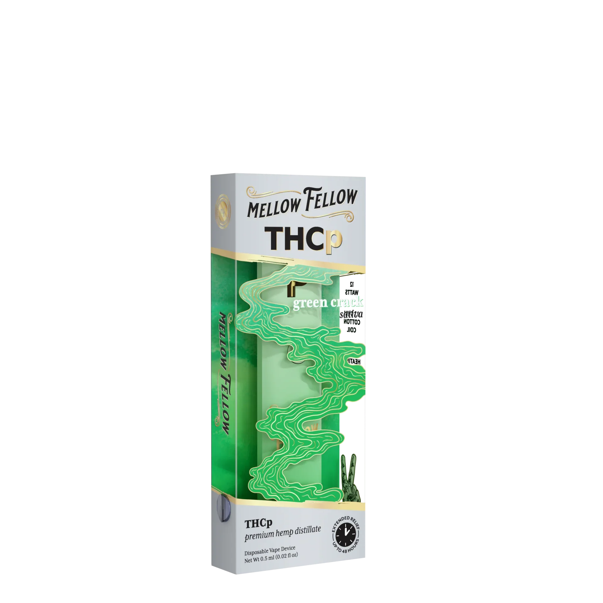 Mellow Fellow THCp 0.5g Disposable Vape - Green Crack (Sativa) Best Price