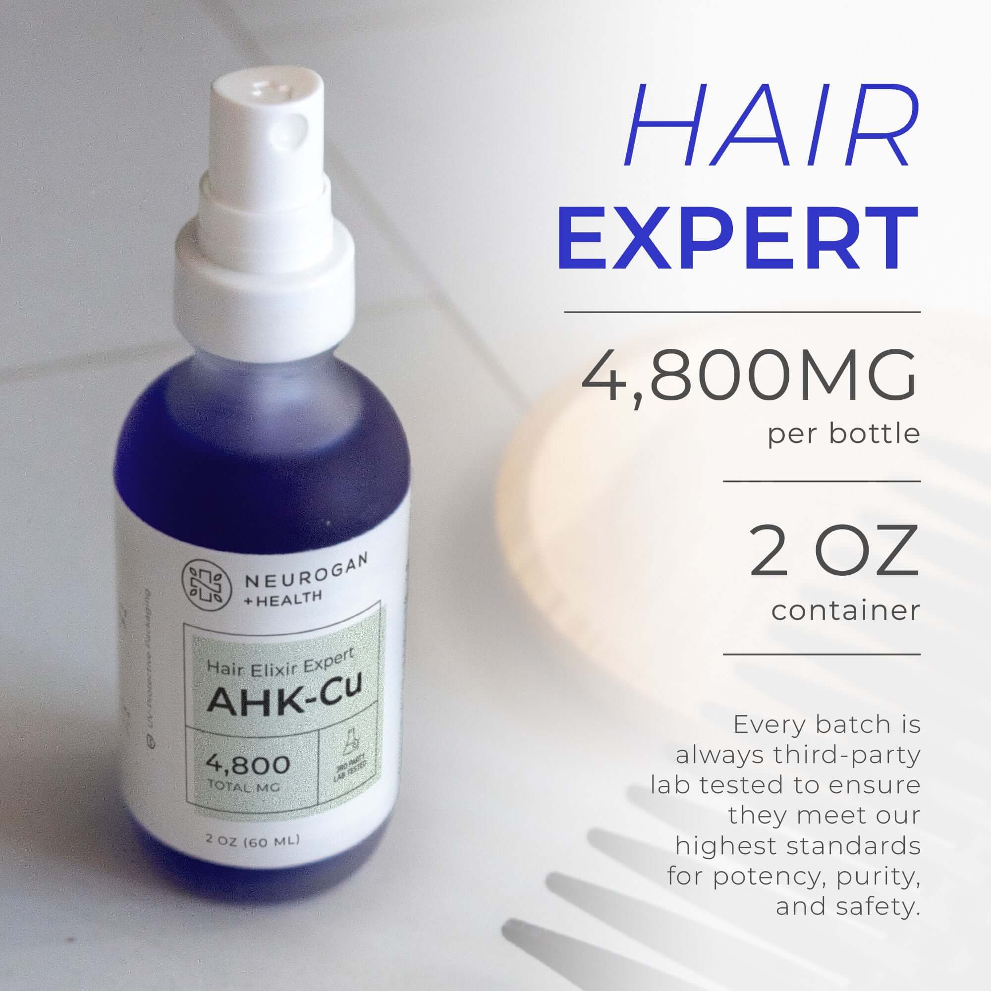 Neurogan Health AHK-Cu Hair Elixir 4800mg, Tripeptide