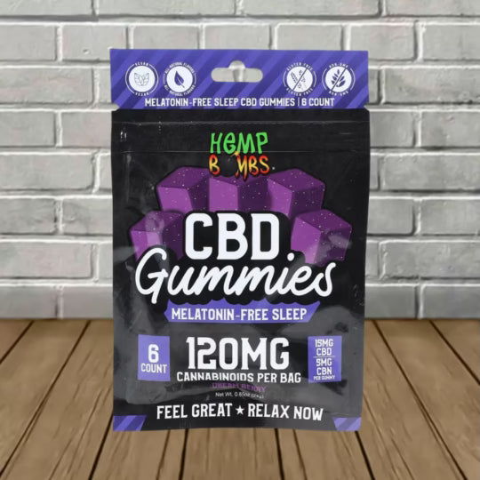 Hemp Bombs CBD Melatonin-Free Sleep Gummies 120mg / 6ct