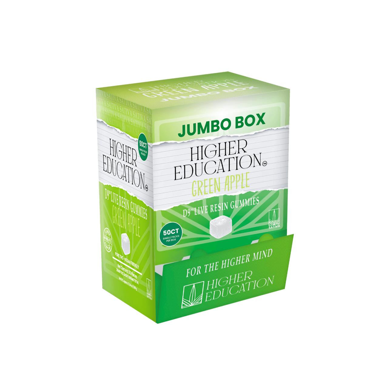 Higher Education D9 THC Live Resin Gummies 1500MG -50COUNT Best Sales Price - Gummies
