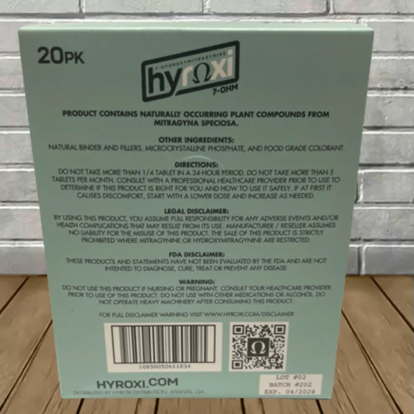 Hyroxi Advanced Botanical Alkaloids 7-OHM Tablets 4ct Best Price