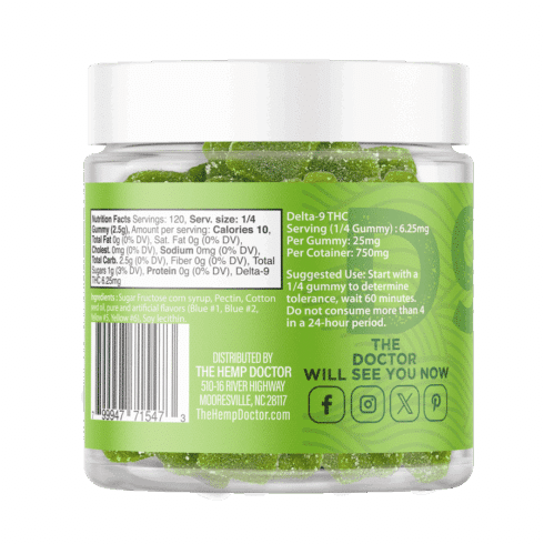 The Hemp Doctor D9 THC Gummies – 25mg