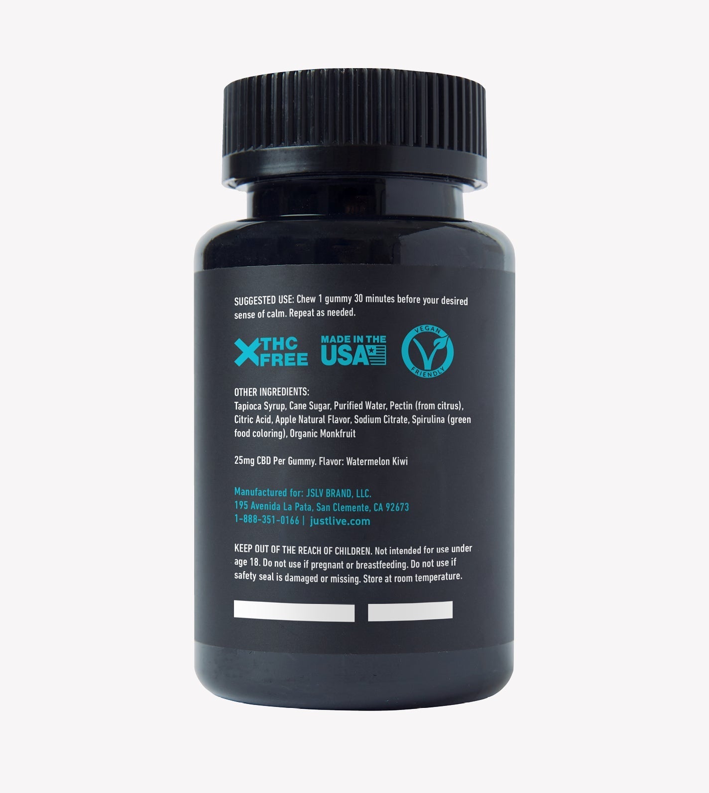 Just Live Calm CBD Gummies - Watermelon Kiwi