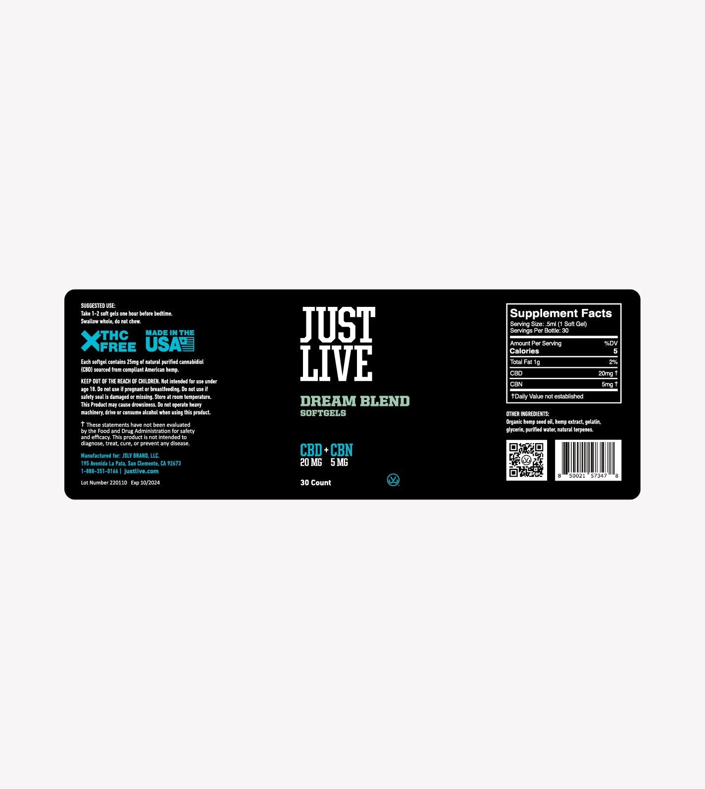 Just Live Dream Blend Softgels