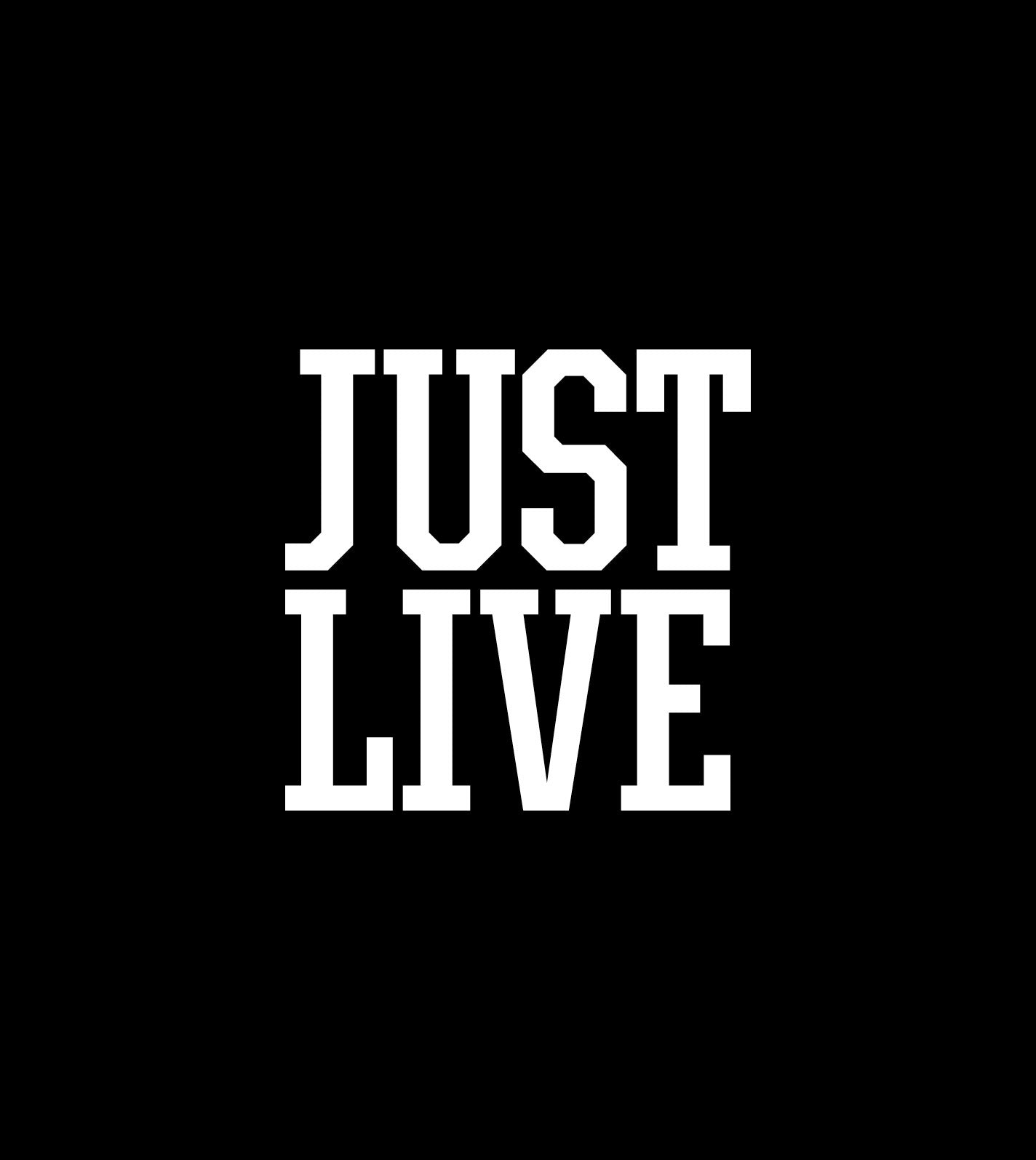 Just Live Stacked Logo | Short Sleeve
