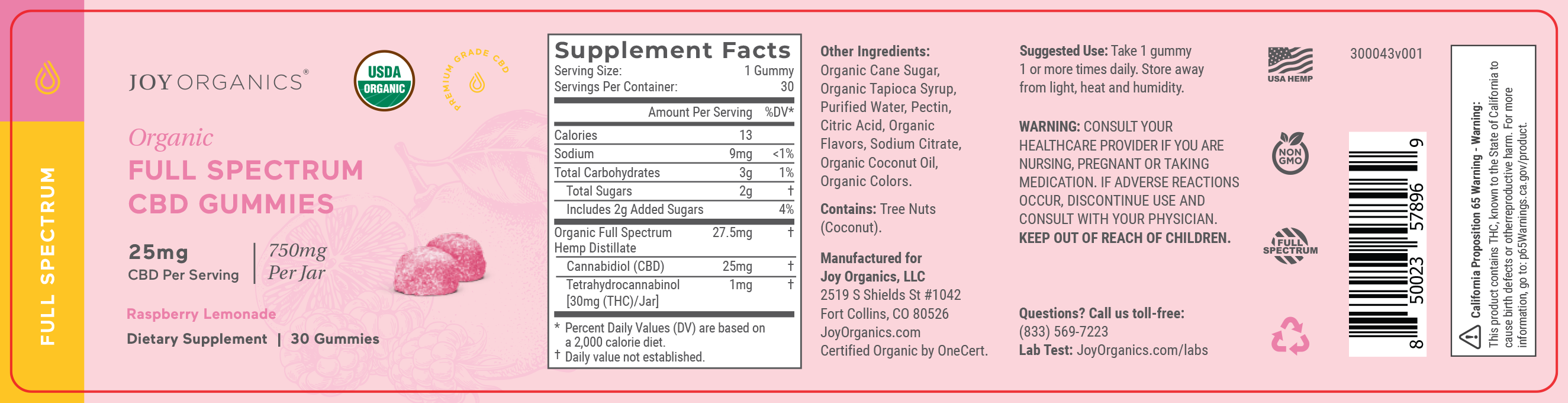 Joy Organics: Organic Full Spectrum CBD Gummies