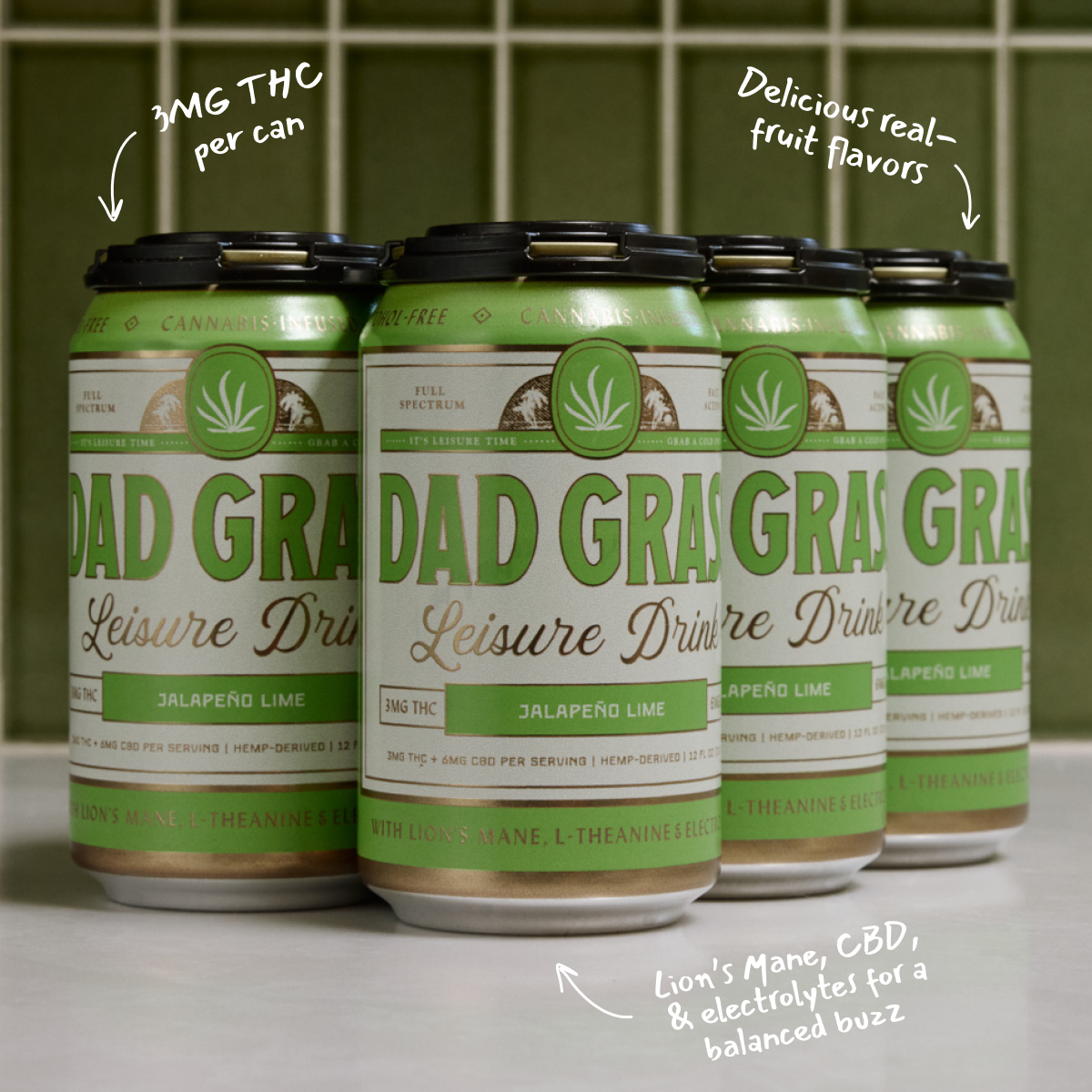 Dad Grass THC Drink - Jalapeño Lime