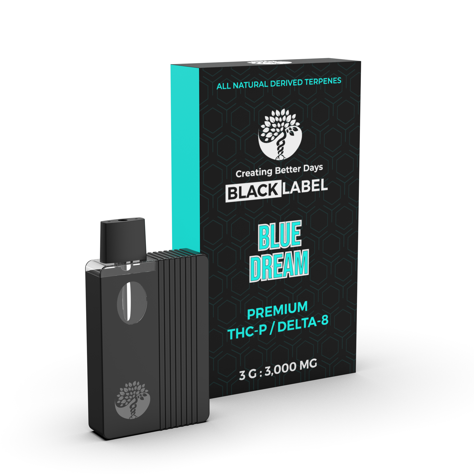 Black Label Blue Dream THCP + Delta 8 Disposable Vape 3 Gram