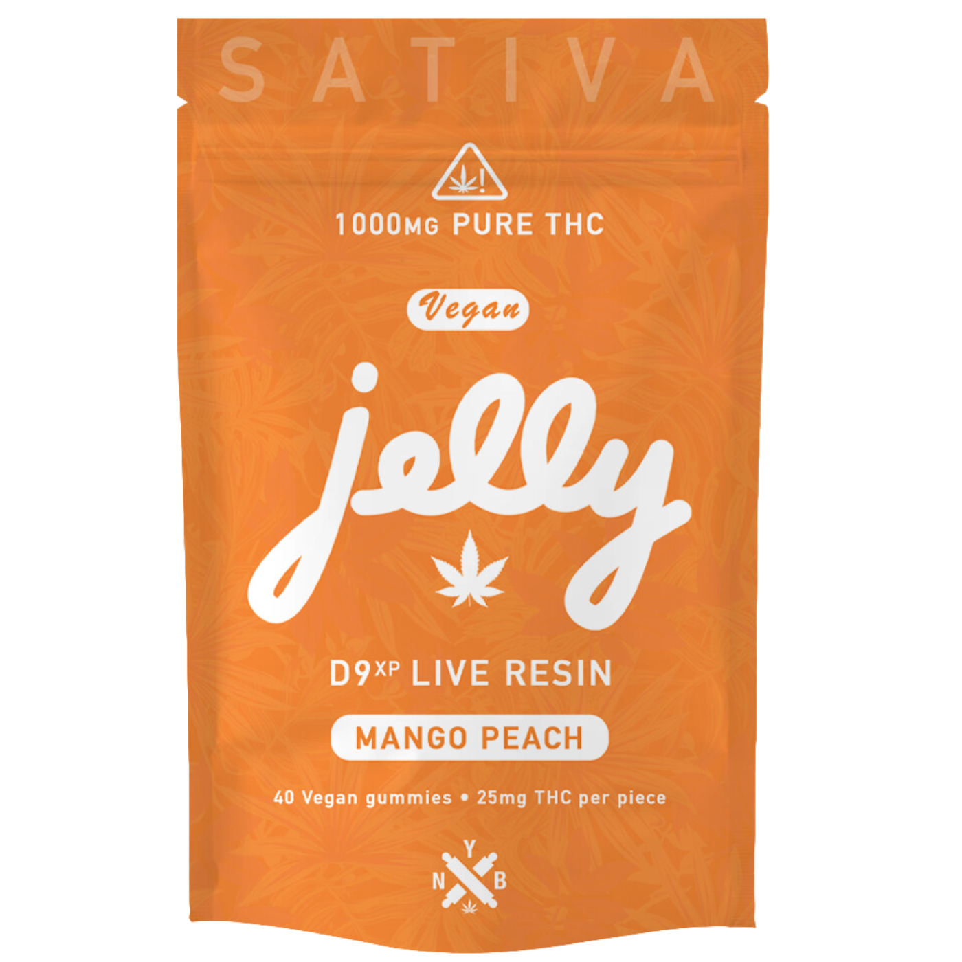 Jelly | Delta-9 THC Gummies Mango Peach | 25mg – 40ct
