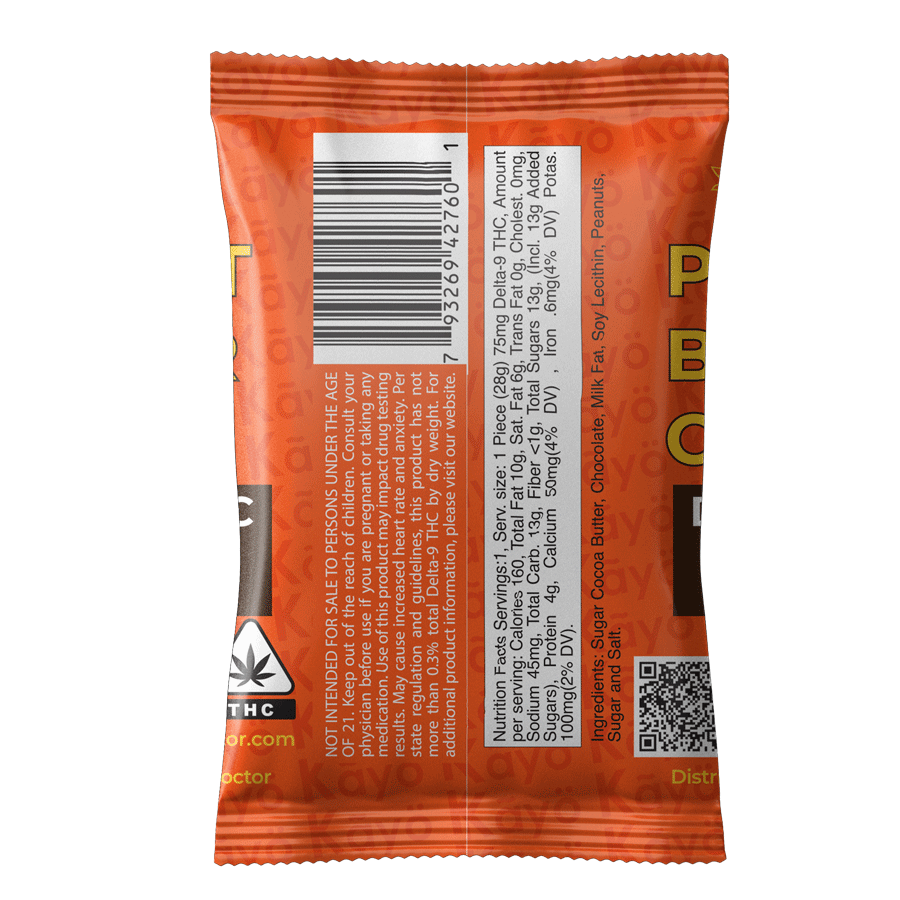 The Hemp Doctor 75mg Delta 9 THC Peanut Butter Cups