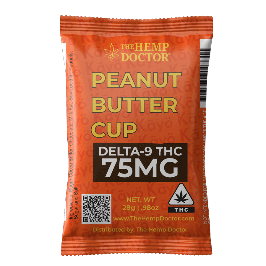 The Hemp Doctor 75mg Delta 9 THC Peanut Butter Cups