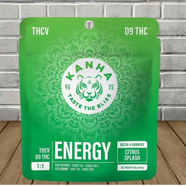 Kanha D9 + THCv Energy Blend Gummies 200mg Best Price
