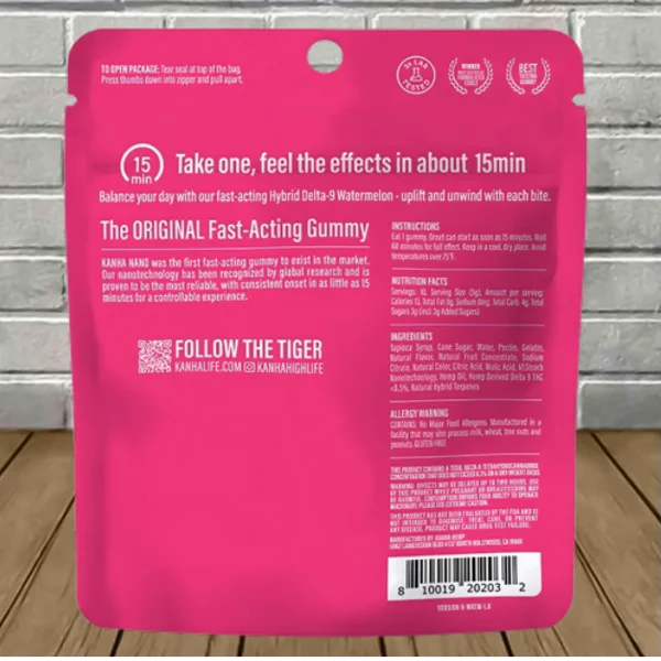 Kanha Nano Infused Delta 9 THC Gummies 150mg Best Price