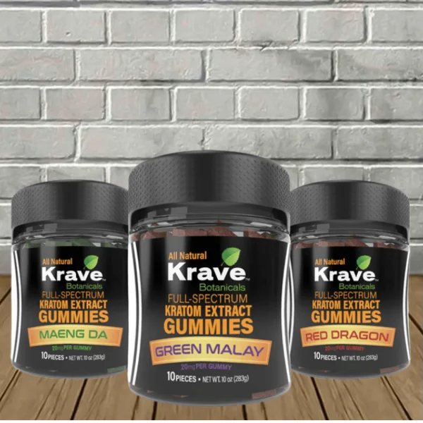 Krave Botanicals Full Spectrum Kratom Extract Gummies 200mg Best Price