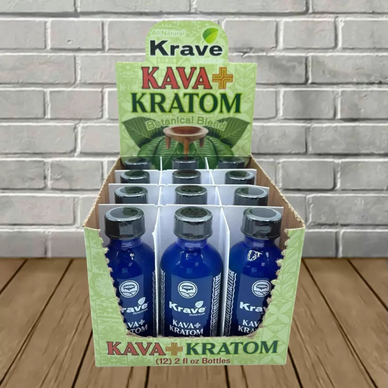 Krave Botanicals Kava + Kratom Liquid Extract Shot 2oz Best Price