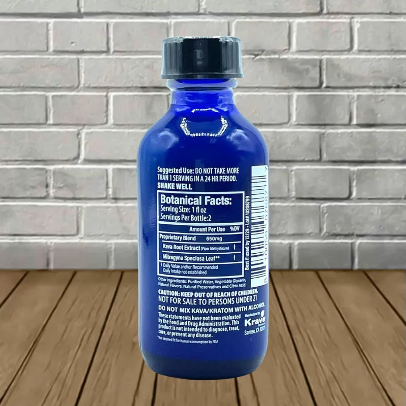 Krave Botanicals Kava + Kratom Liquid Extract Shot 2oz Best Price