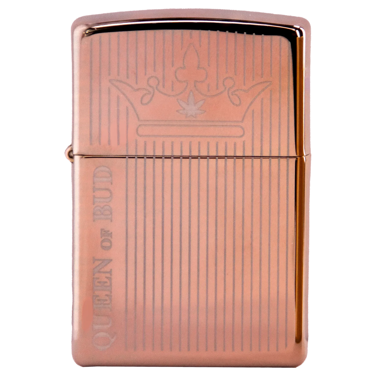 Queen of Bud Rose Quartz Vertical Flame Zippo