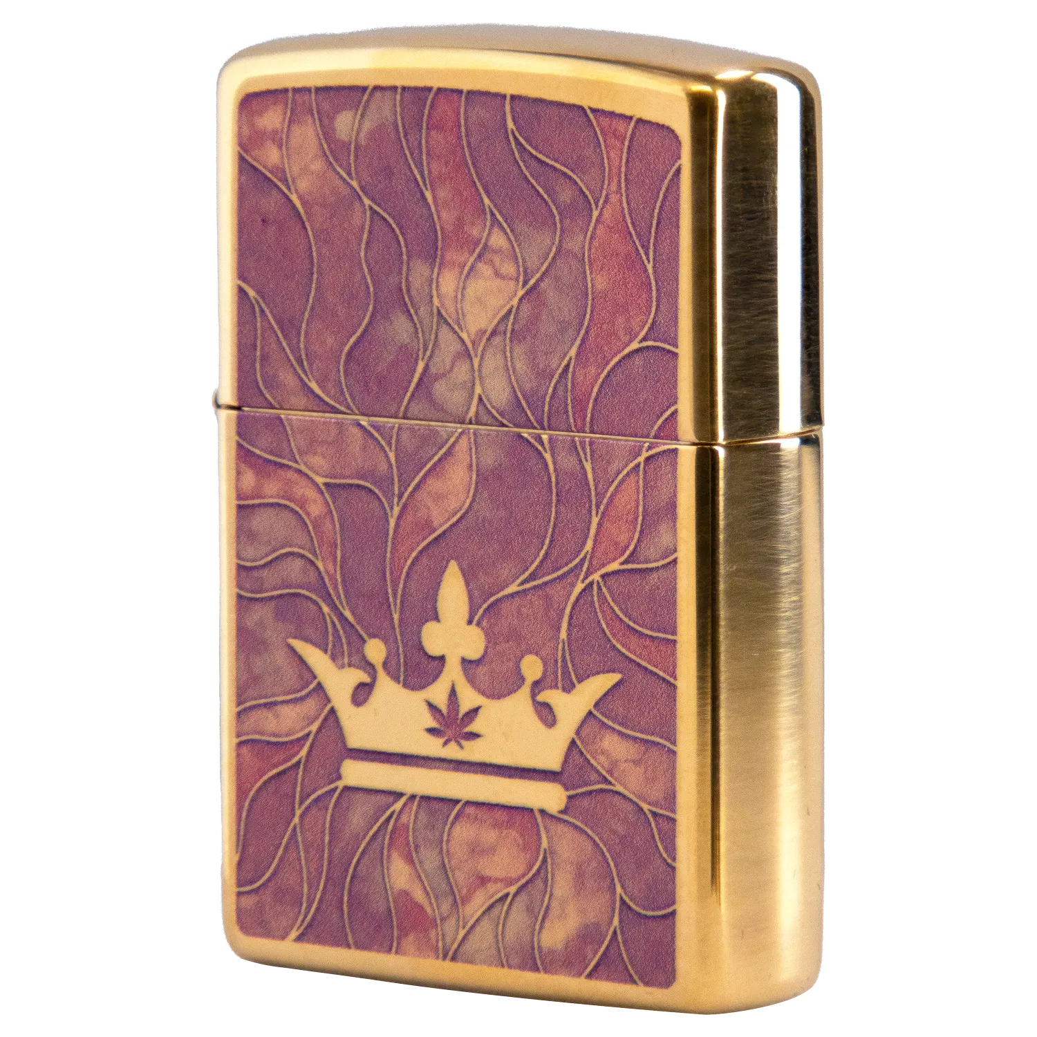 Queen of Bud Rose Quartz Mosaic Zippo