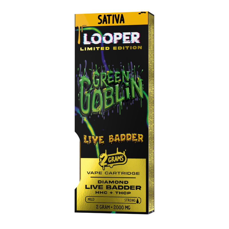 Live Badder 2g Cartridge: Green Goblin by Looper Vape