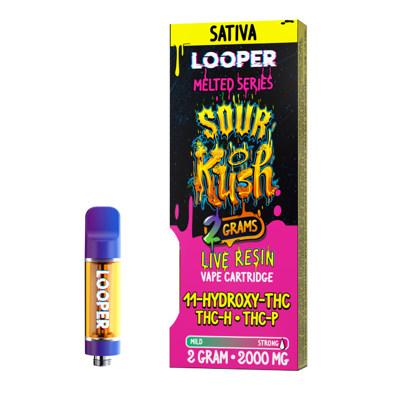 Melted Series 2g Cartridge: Sour Kush by Looper Vape
