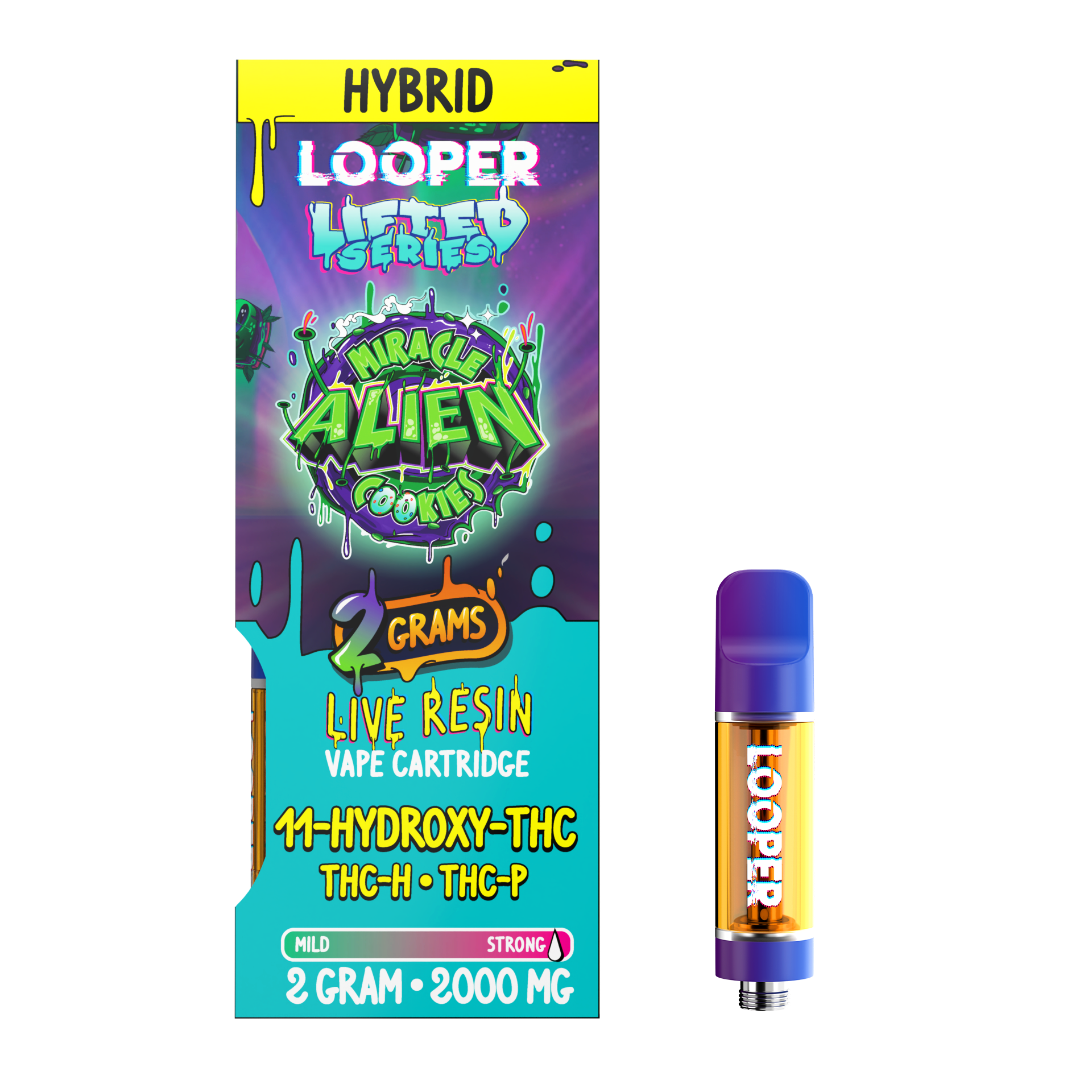 Lifted Series 2g Cartridge: Miracle Alien Cookies by Looper Vape