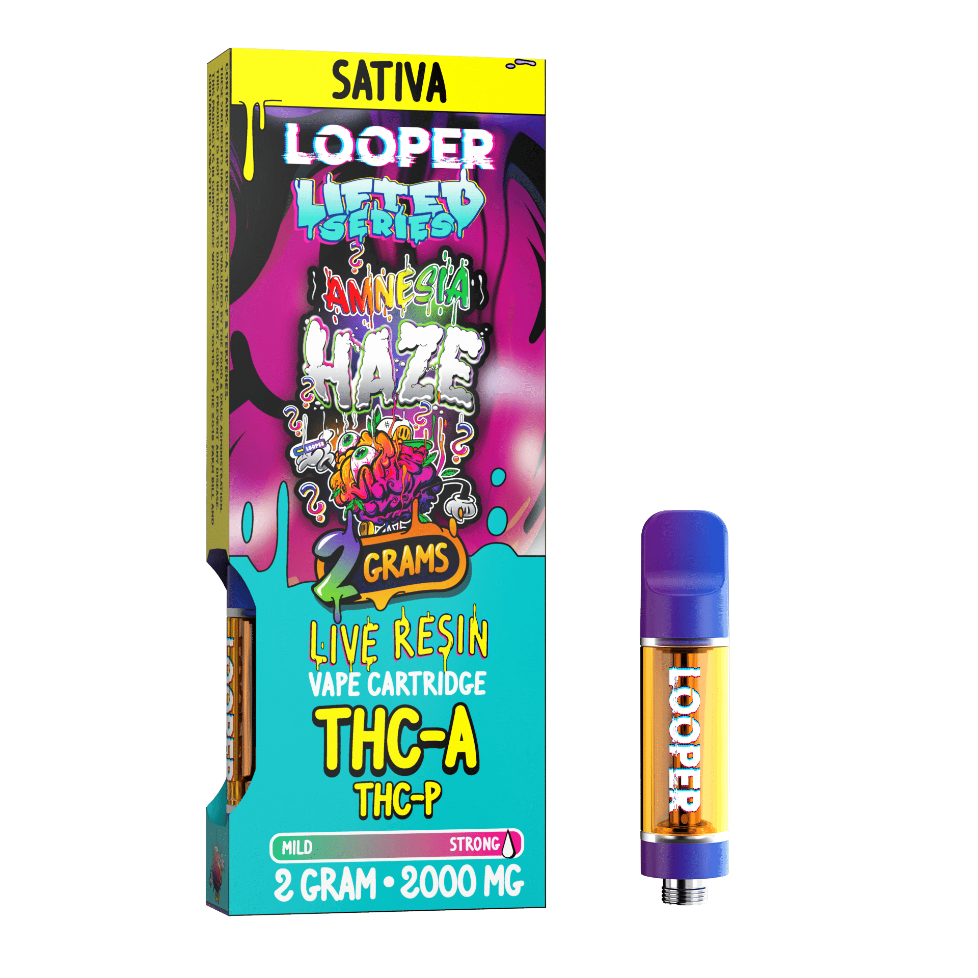 Lifted Series 2g Cartridge: Amnesia Haze by Looper Vape