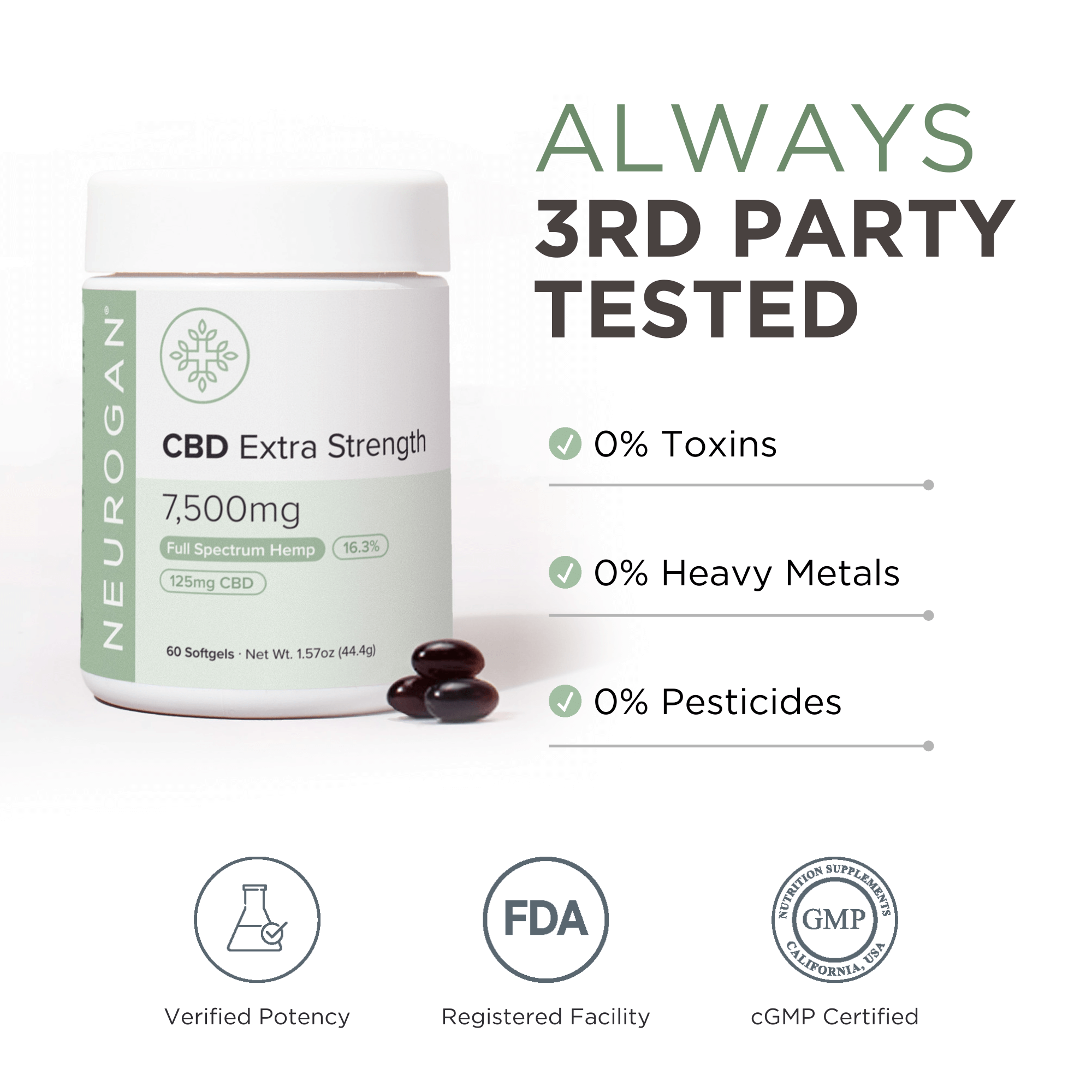 Neurogan CBD Softgels Extra Strength