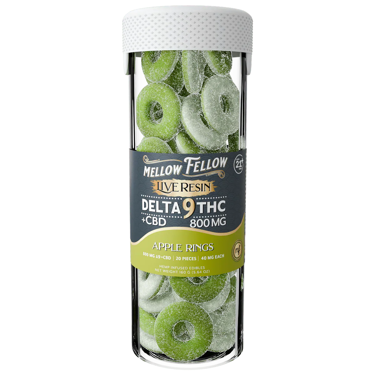 Mellow Fellow Delta 9 Live Resin Apple Rings Gummies