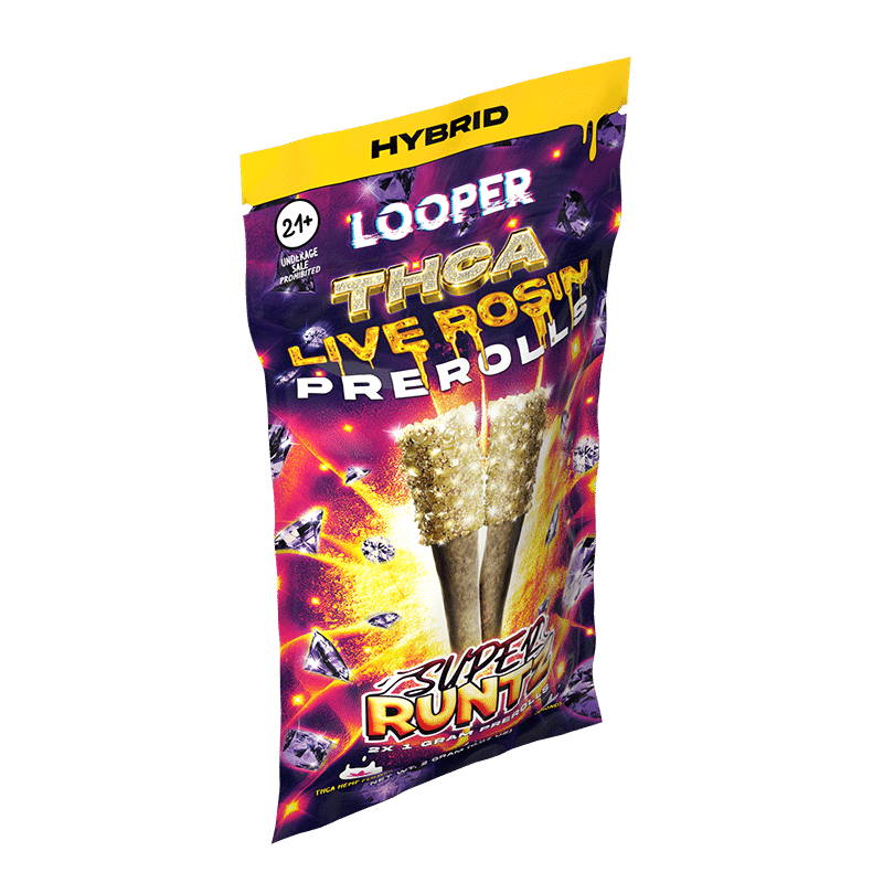 Looper Vape THCA Live Rosin Prerolls 1G: Super Runtz