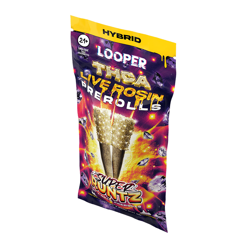 Looper Vape THCA Live Rosin Prerolls 1G: Super Runtz