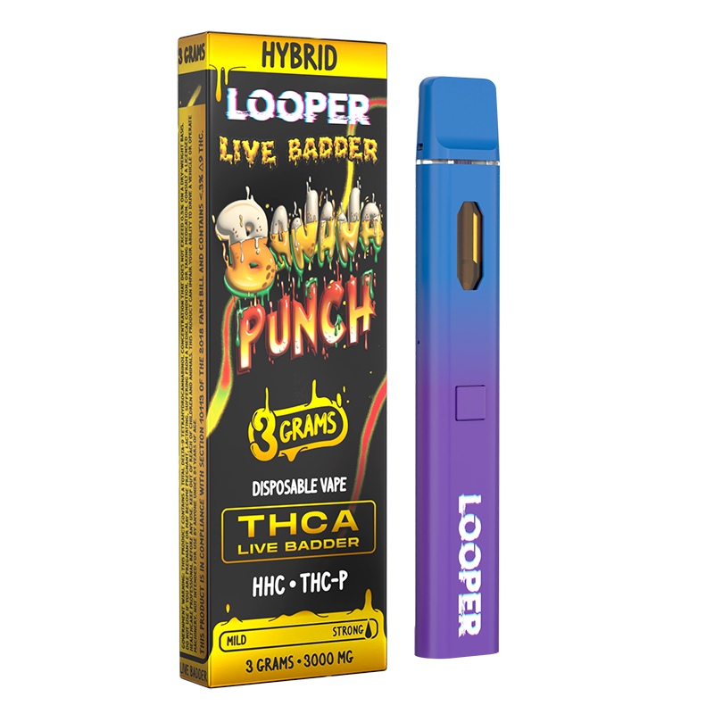 Looper Vape Live Badder 3g Disposable: Banana Punch