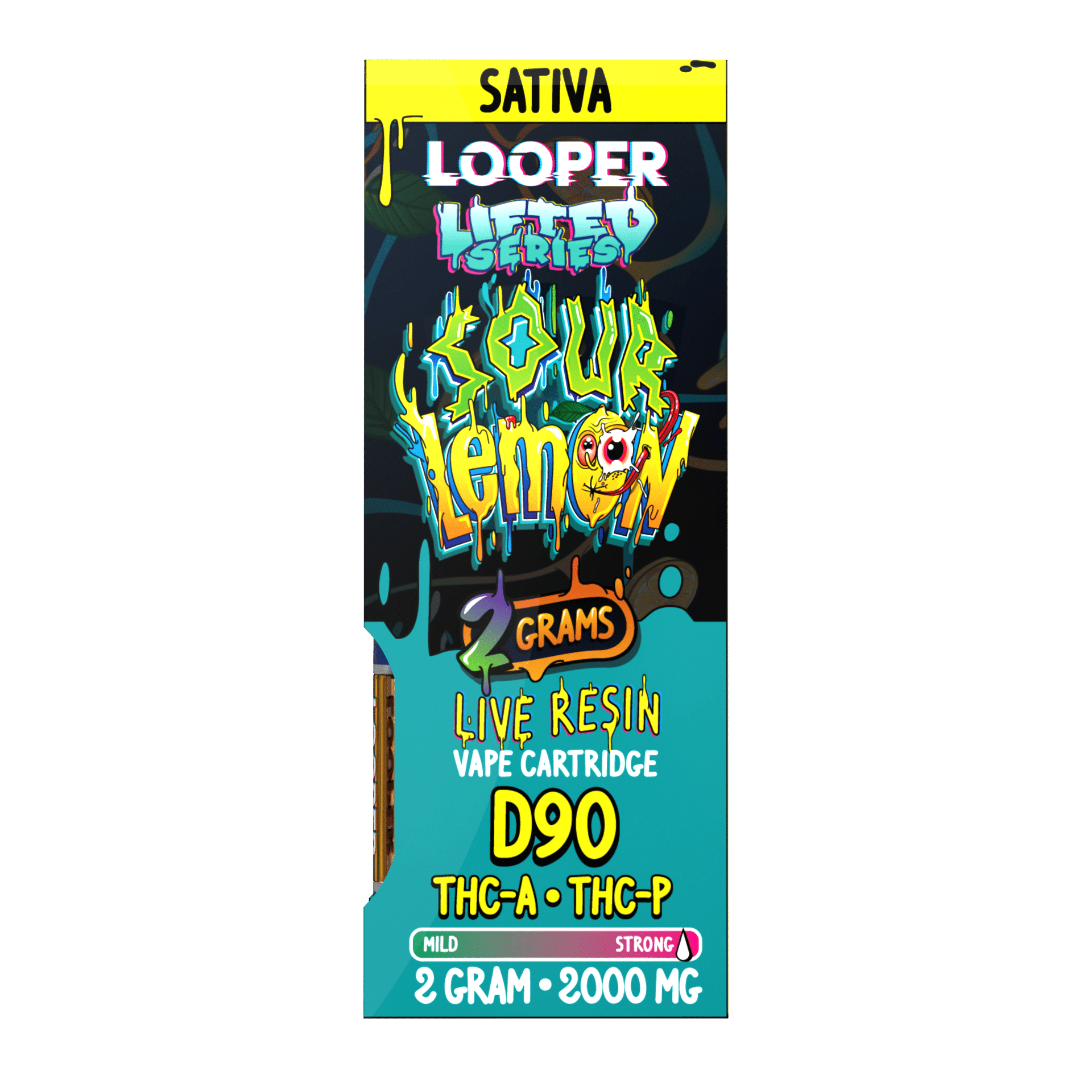 Lifted Series 2g Cartridge: Sour Lemon by Looper Vape