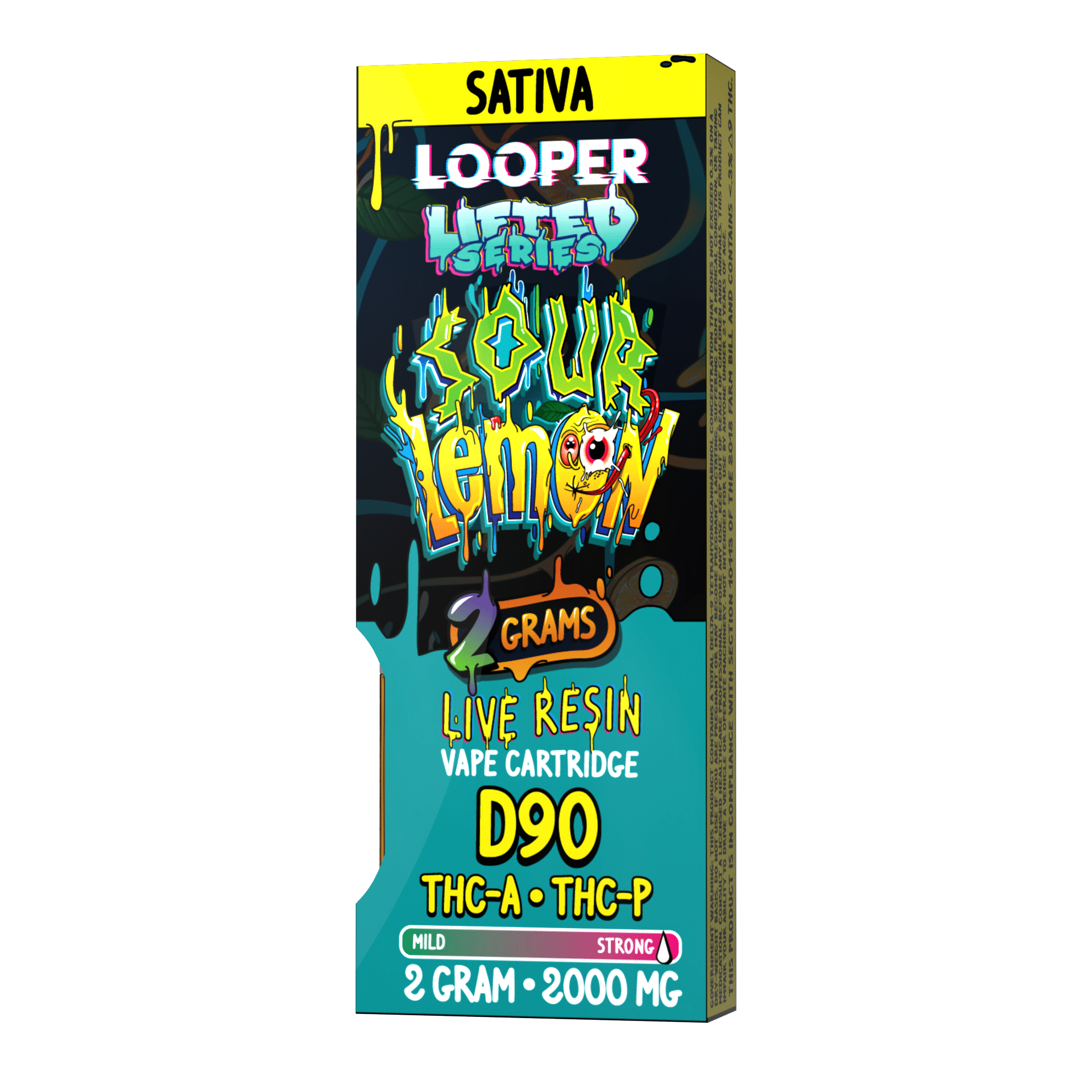Lifted Series 2g Cartridge: Sour Lemon by Looper Vape
