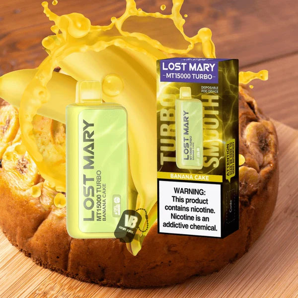 Banana Cake Lost Mary MT15000 Turbo Best Sales Price - Disposables