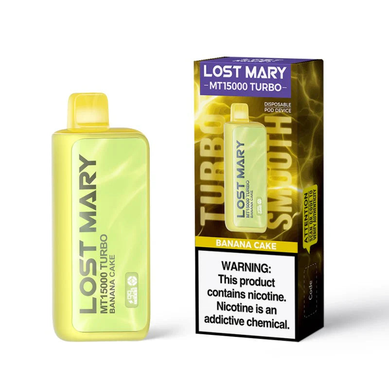 Banana Cake Lost Mary MT15000 Turbo Best Sales Price - Disposables
