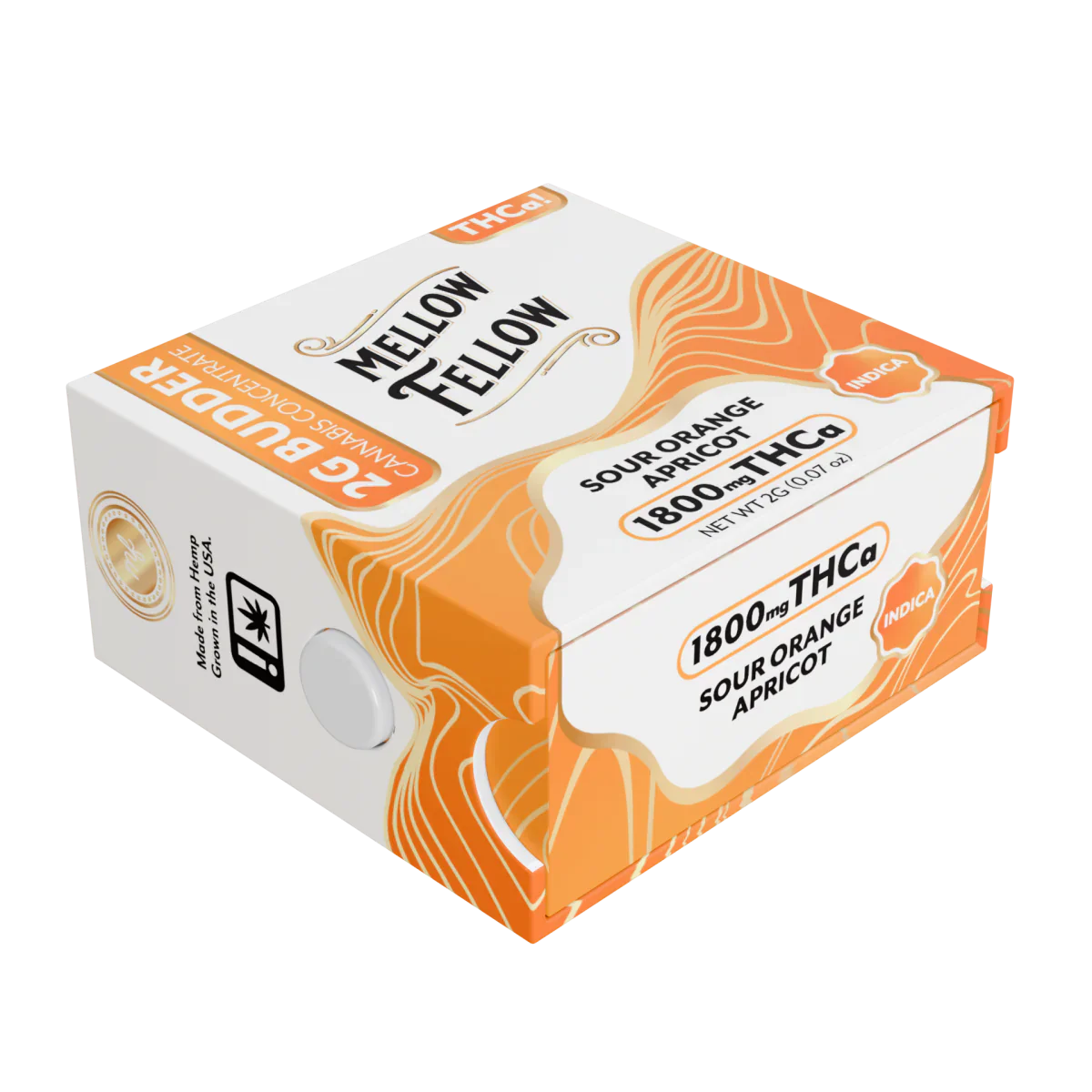 Mellow Fellow THCa 2g Budder Jar - Sour Orange Apricot (Indica) Best Price