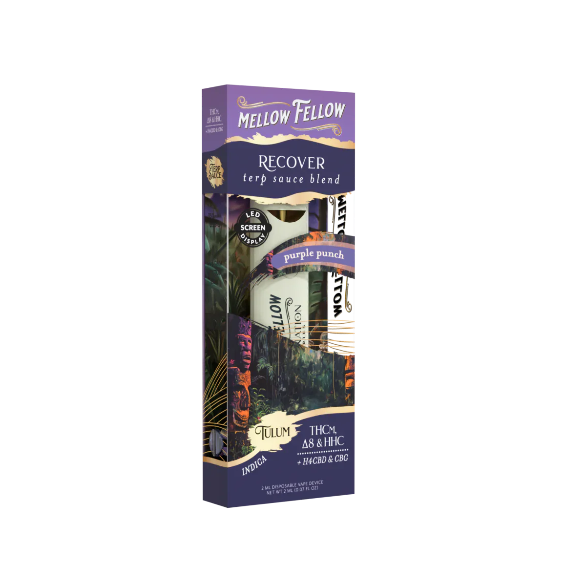 Mellow Fellow Recover Blend - Destination: Tulum - Terp Sauce 2ml Disposable Vape - Purple Punch (Indica) Best Price